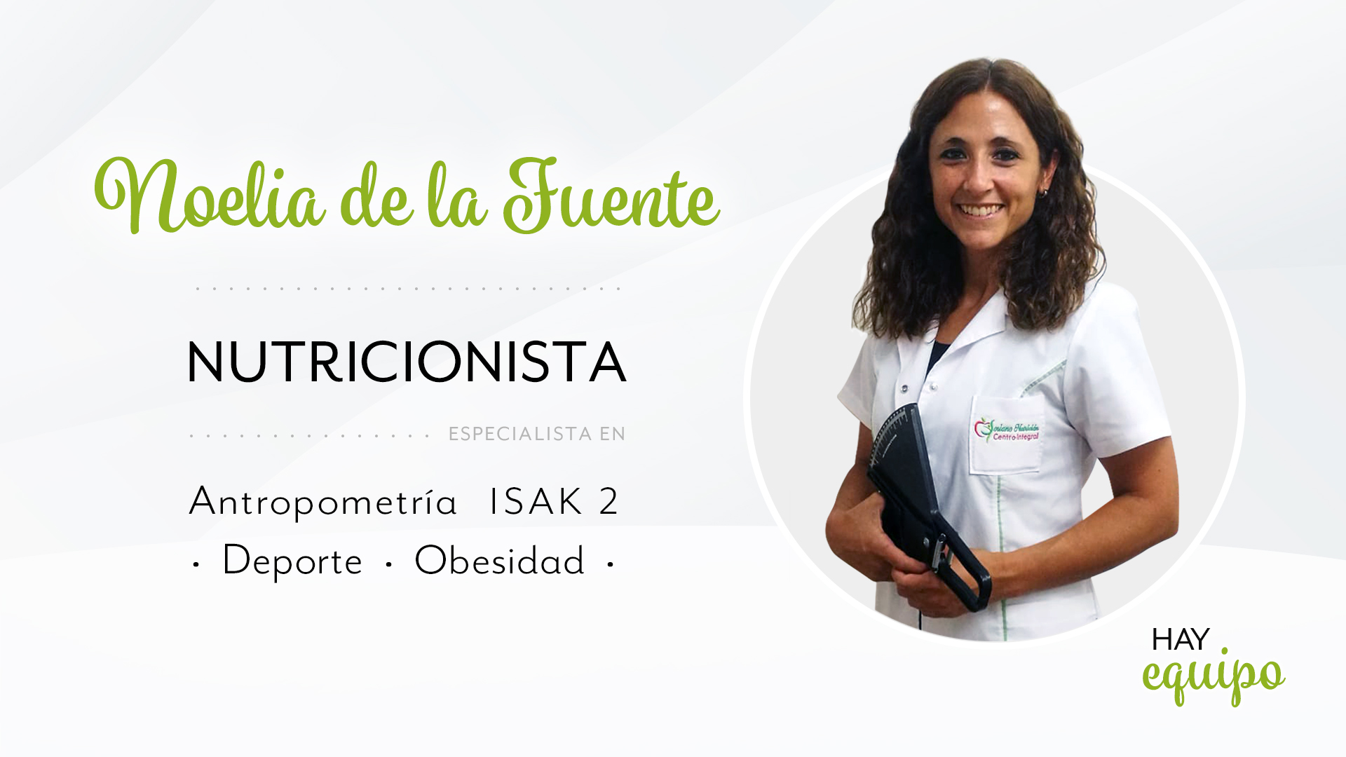 Nutricionista Noelia de la Fuente online y presencial